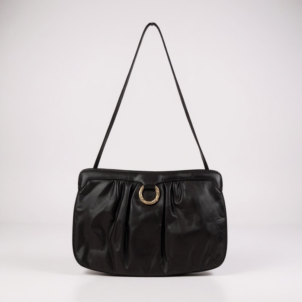 Morris Moskowitz Vintage Brown Leather Shoulder Bag